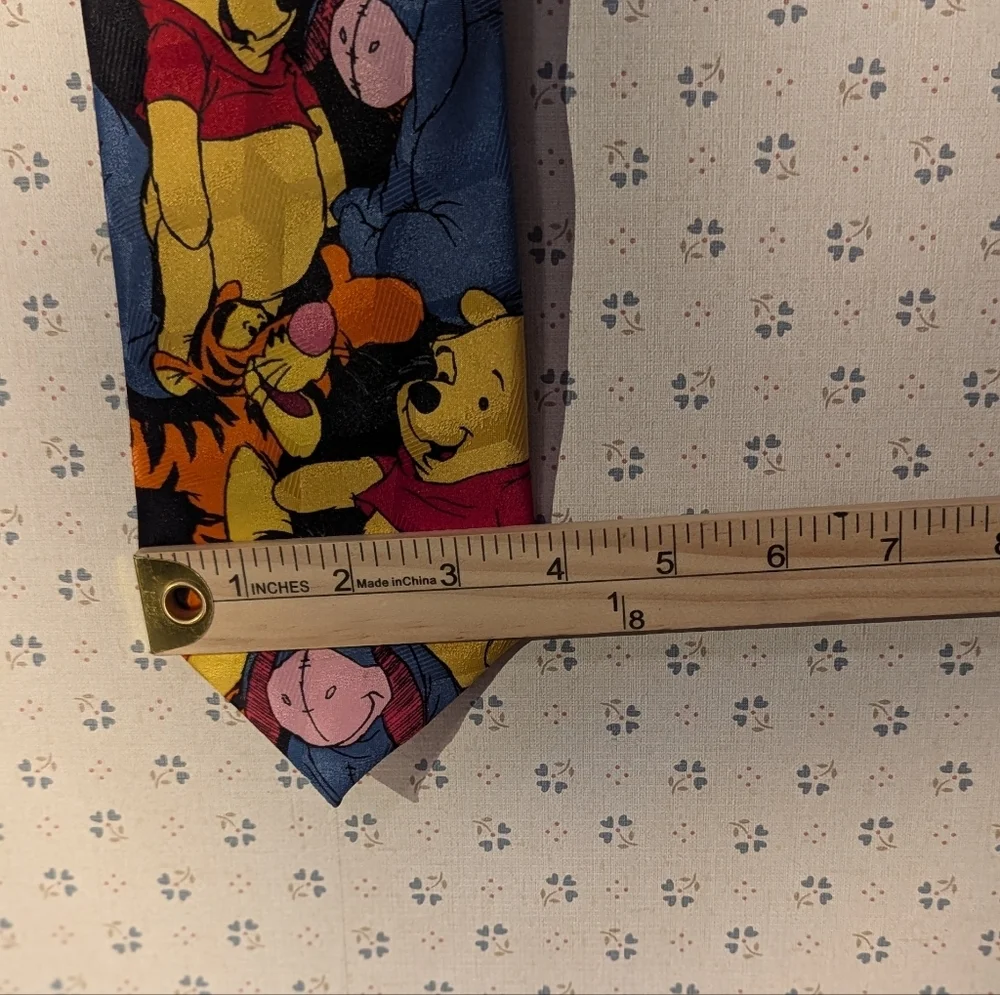 Winnie The Pooh Tie Polyester Jacquard Fabric Vintage Novelty Fun